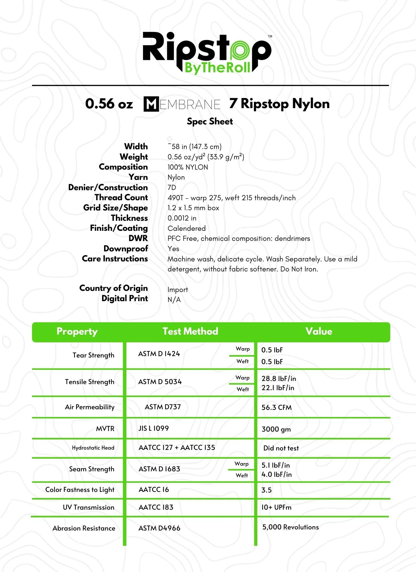 0.56 oz MEMBRANE 7 Ripstop Nylon - Image 14