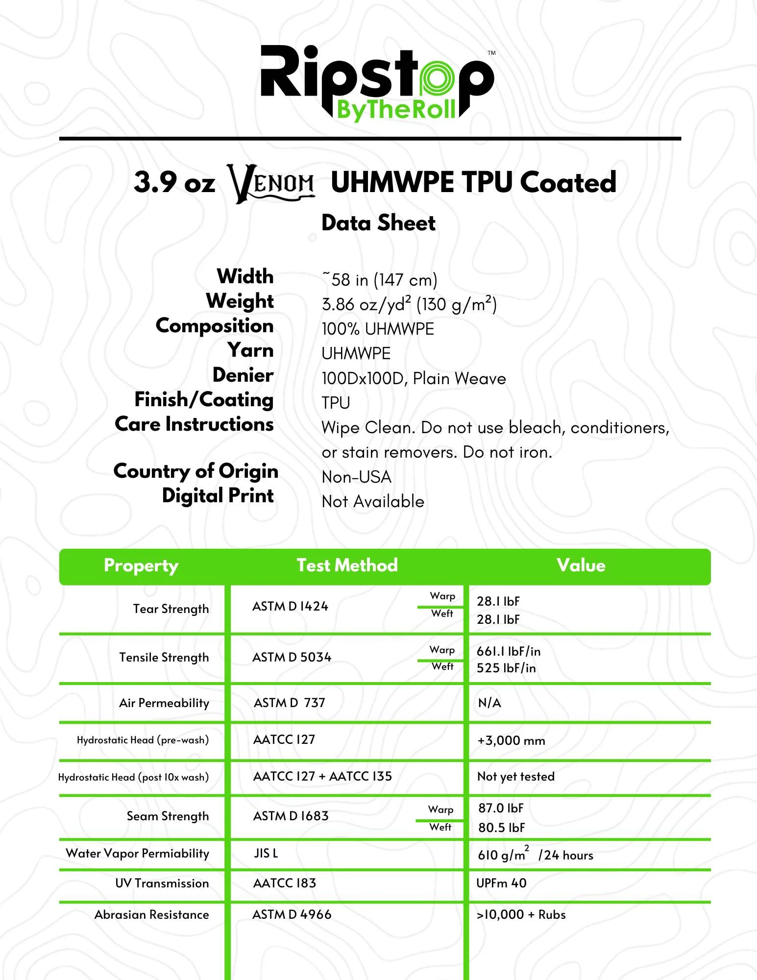 3.9 oz Venom™ UHMWPE TPU Coated - Image 4