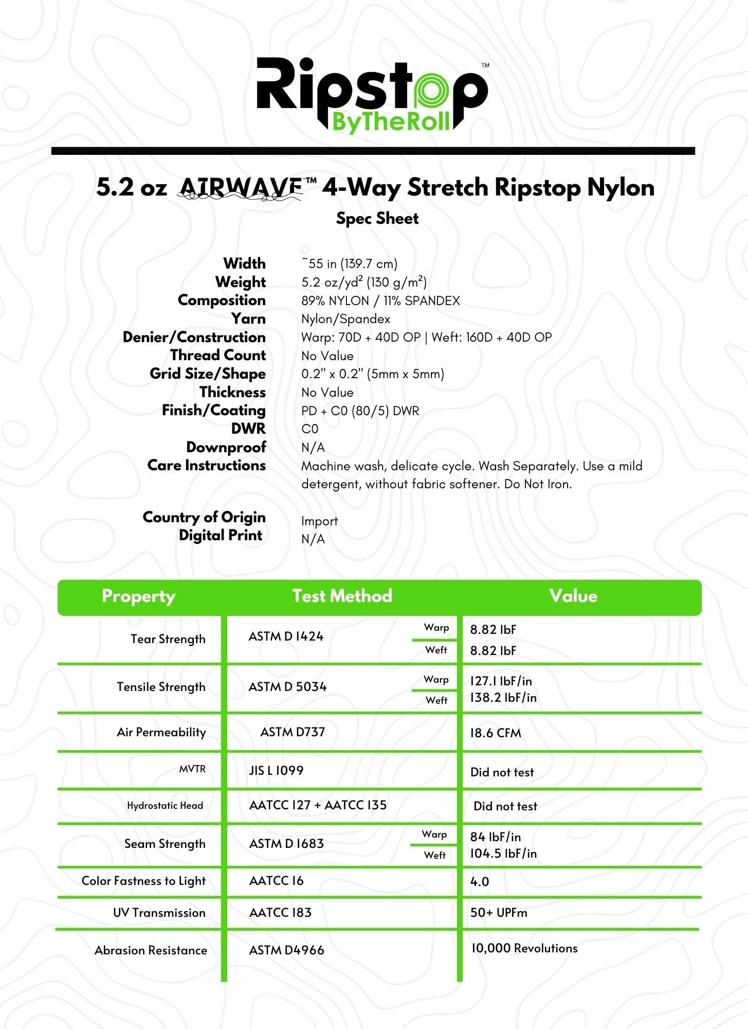 5.2 oz AIRWAVE™ 4-Way Stretch Ripstop Nylon - Image 12