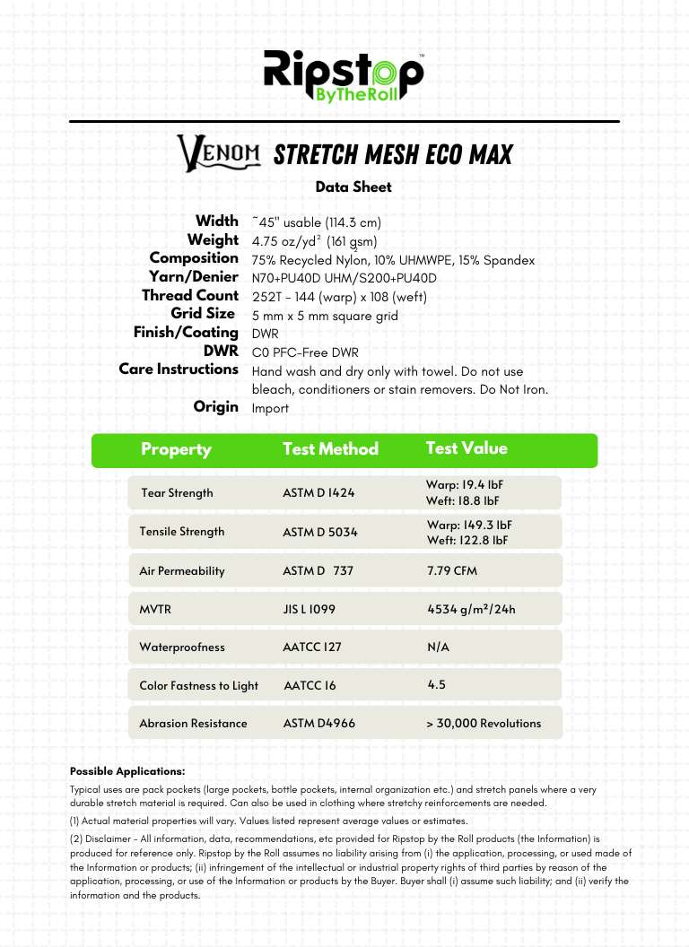 Venom™ Stretch Mesh ECO MAX - Full Roll - Image 17
